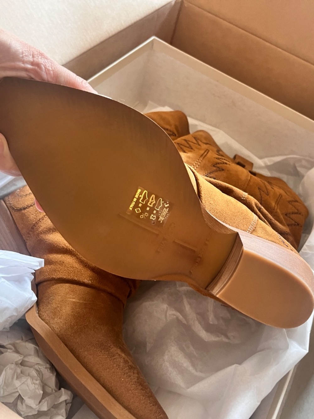 Dolce Vita Suede western cowboy boots - Picture 2 of 4